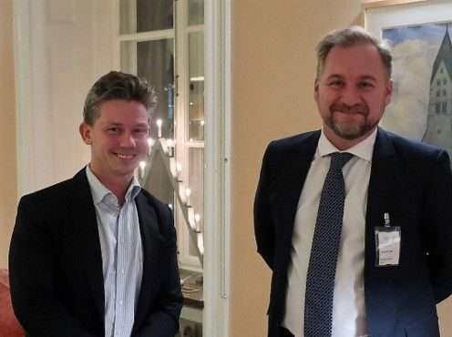 Freddy Jönsson Hanberg tillsammans med Pål Jonsson, försvarsminister.